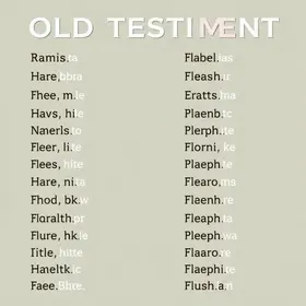 Nomes bíblicos do antigo testamento: Lista com Ideias e Significados